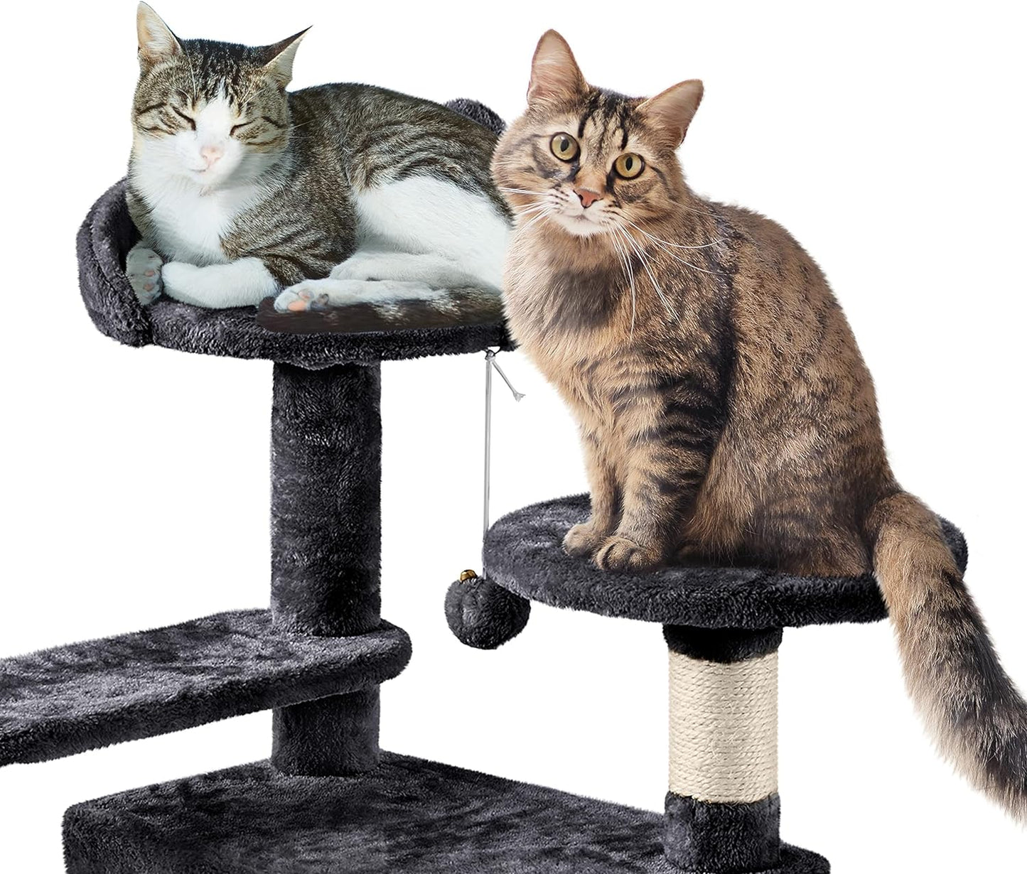 Multi-Level Cat Tree for Indoor Cats Cat Tree Tower for Large Cats with Sisal-Covered Scratching Posts, Condo, Stable Cat Tower, Cat Furniture Play Center for Indoor Cats Activity