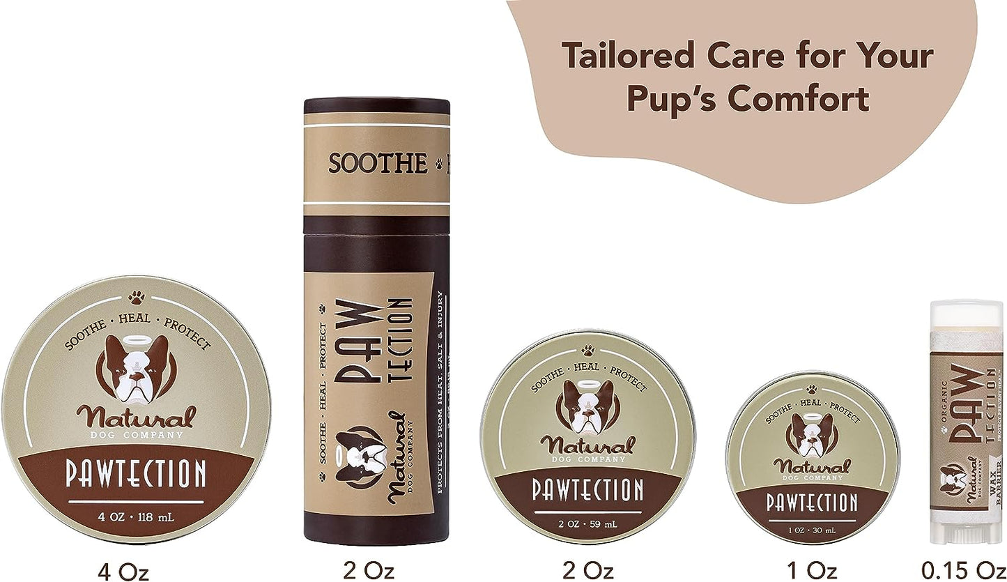 Pawtection Dog Paw Balm, Protects Paws from Hot Surfaces, Sand, Salt, & Snow, Organic, All Natural Ingredients